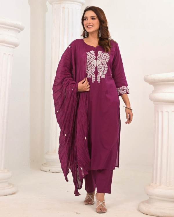 Royal Plum Charm Kurti Set