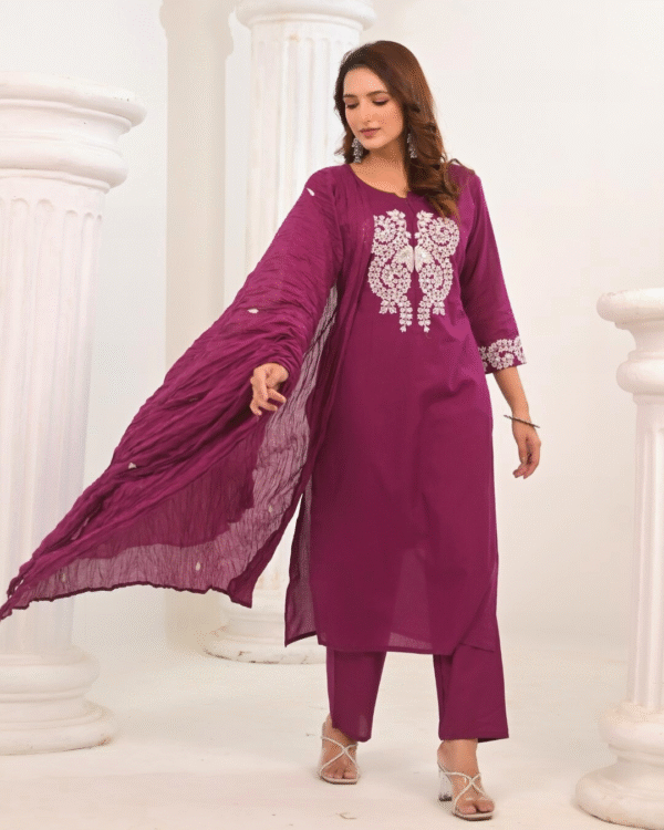 Royal Plum Charm Kurti Set