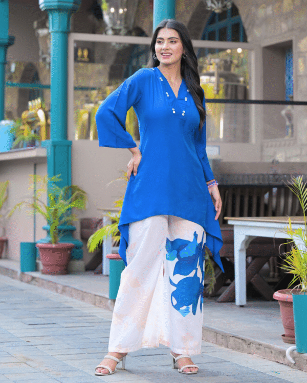 Azure Blue Designer Co-ord Set