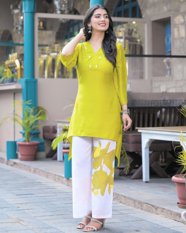Citrus Bloom Designer Co-ord Set - Image 2