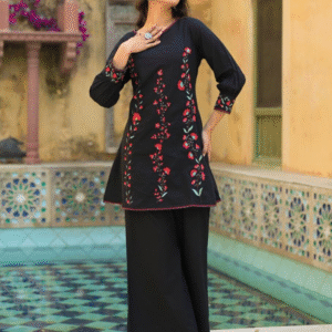 Noir Kashmiri Black Bloom Co-Ord Set