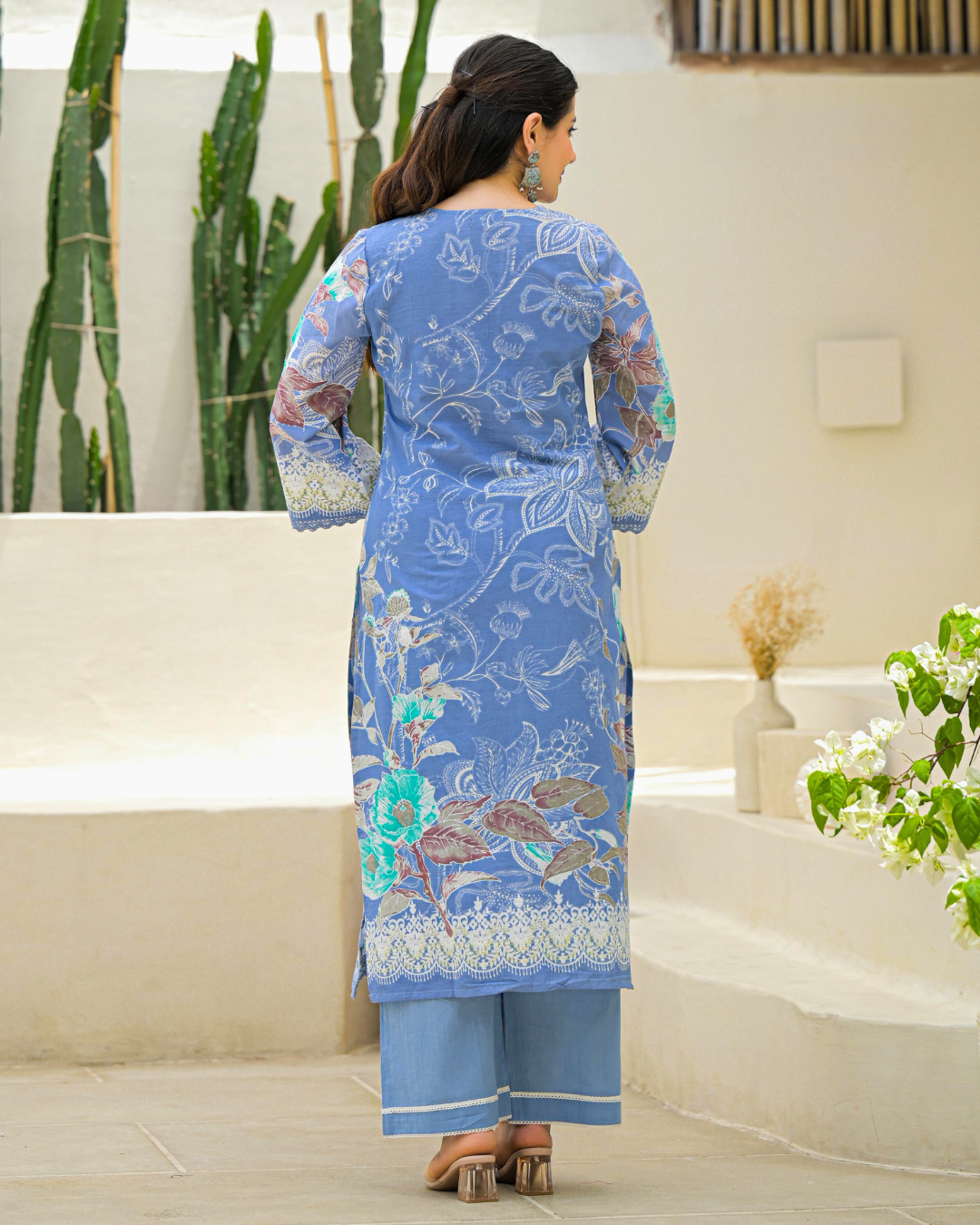 Serene Powder Blue Embroidered Suit with Dupatta